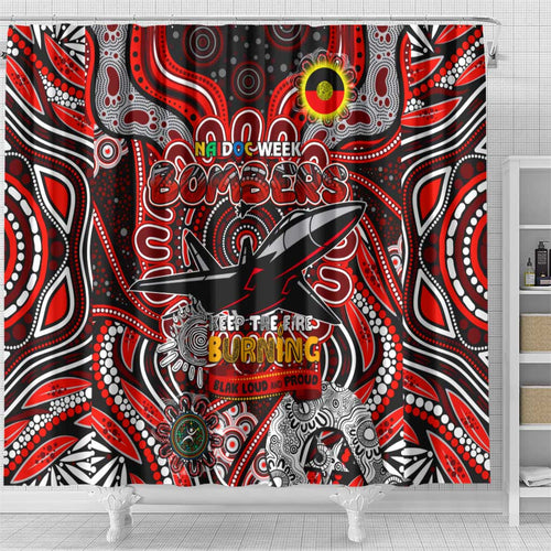 Essendon Bombers NAIDOC Week 2024 Shower Curtain Mascot Football