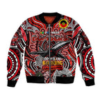 Custom Essendon Bombers NAIDOC Week 2024 Sleeve Zip Bomber Jacket Mascot Football