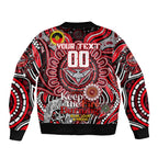Custom Essendon Bombers NAIDOC Week 2024 Sleeve Zip Bomber Jacket Mascot Football