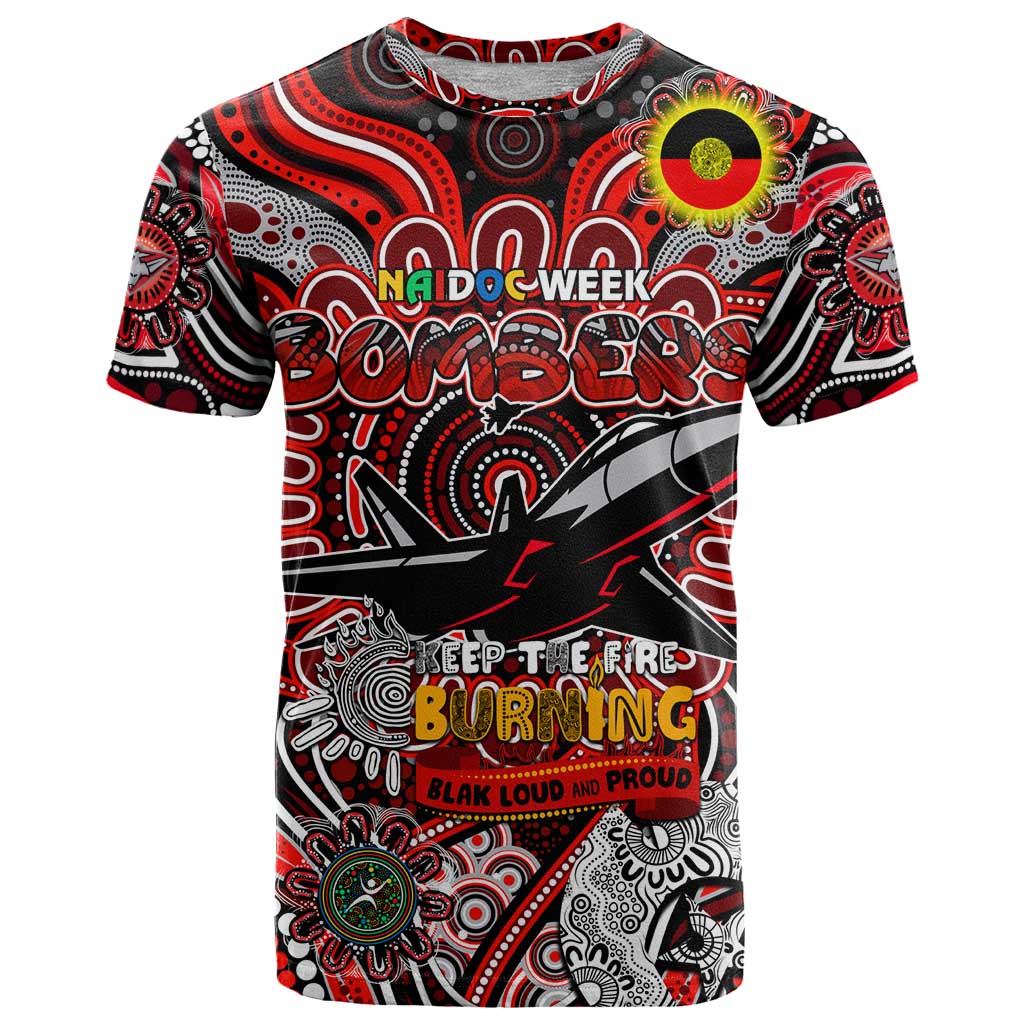 Custom Essendon Bombers NAIDOC Week 2024 T Shirt Mascot Football