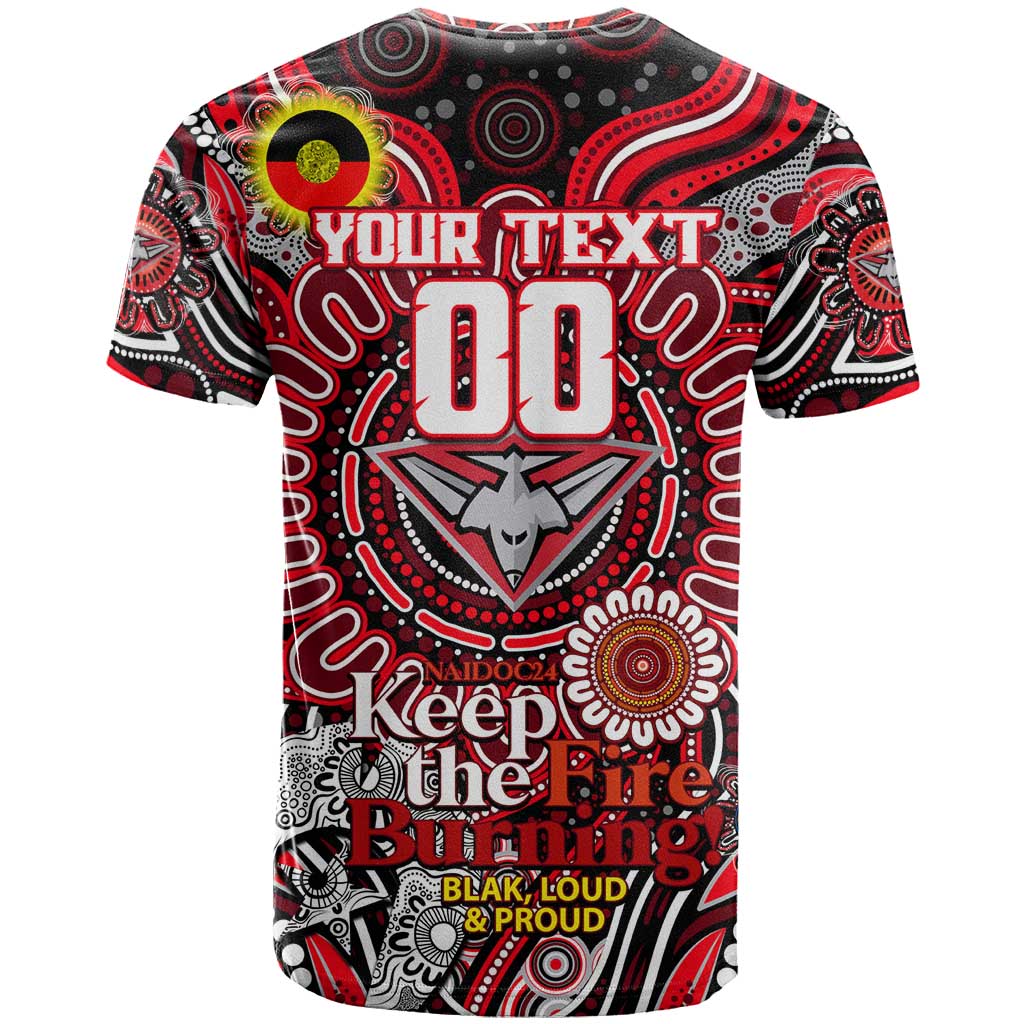 Custom Essendon Bombers NAIDOC Week 2024 T Shirt Mascot Football