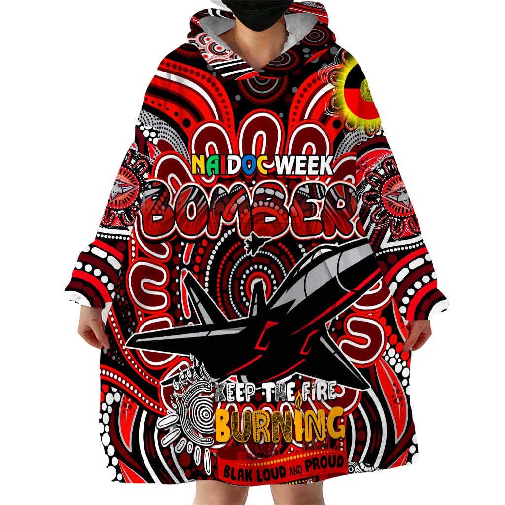 Custom Essendon Bombers NAIDOC Week 2024 Wearable Blanket Hoodie Mascot Football