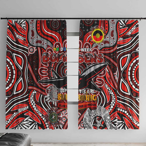Essendon Bombers NAIDOC Week 2024 Window Curtain Mascot Football