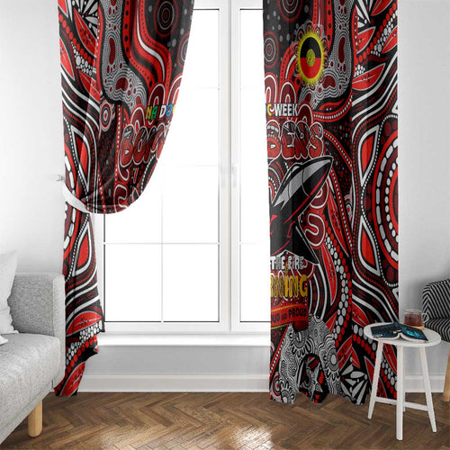 Essendon Bombers NAIDOC Week 2024 Window Curtain Mascot Football