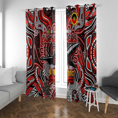 Essendon Bombers NAIDOC Week 2024 Window Curtain Mascot Football