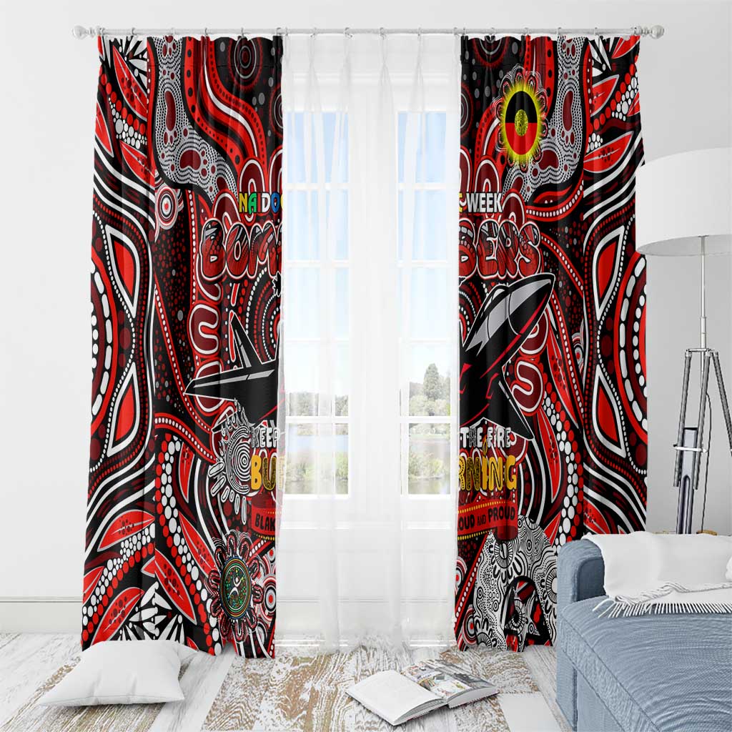 Essendon Bombers NAIDOC Week 2024 Window Curtain Mascot Football