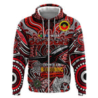 Custom Essendon Bombers NAIDOC Week 2024 Zip Hoodie Mascot Football