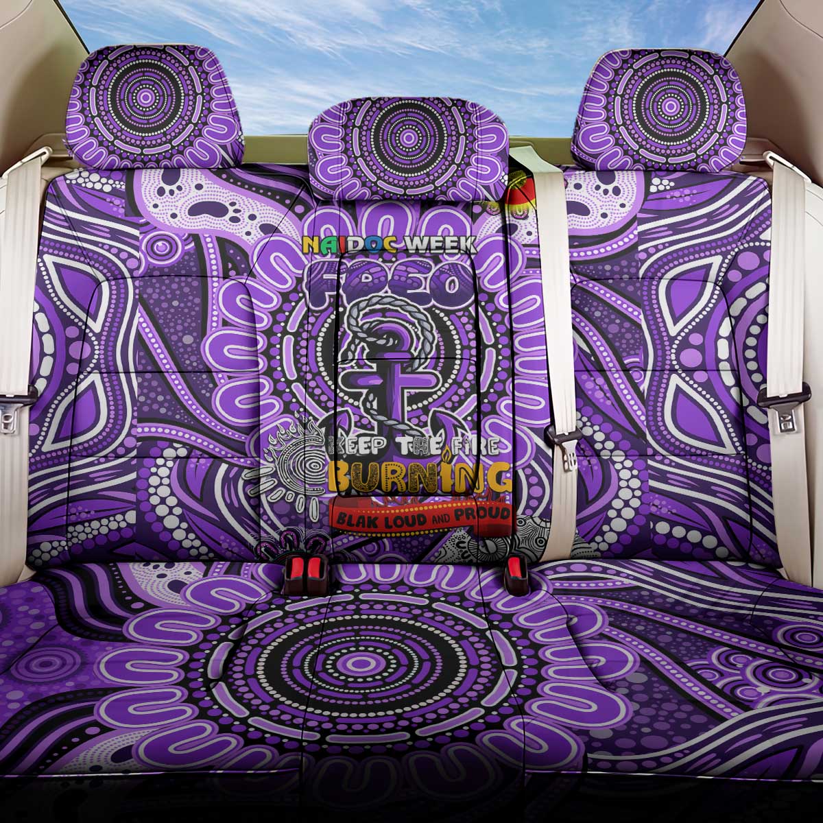 Fremantle Dockers Freo NAIDOC Week 2024 Back Car Seat Cover Mascot Football