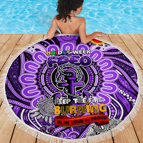 Fremantle Dockers Freo NAIDOC Week 2024 Beach Blanket Mascot Football