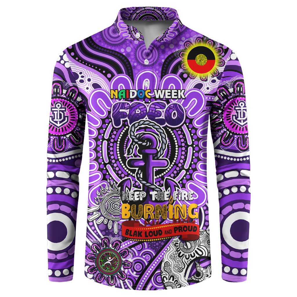 Custom Fremantle Dockers Freo NAIDOC Week 2024 Button Sweatshirt Mascot Football
