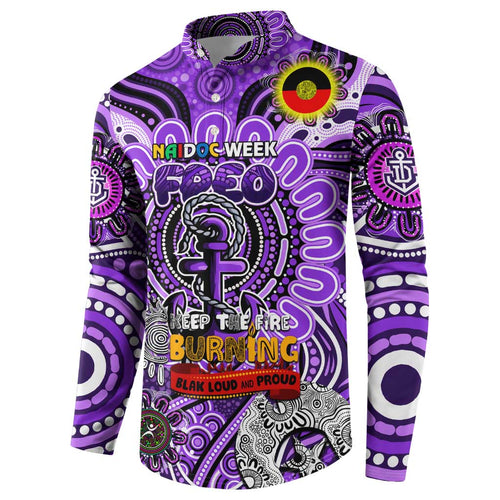 Custom Fremantle Dockers Freo NAIDOC Week 2024 Button Sweatshirt Mascot Football