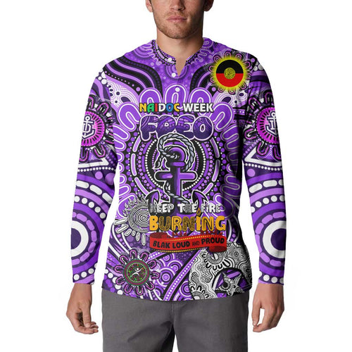Custom Fremantle Dockers Freo NAIDOC Week 2024 Button Sweatshirt Mascot Football