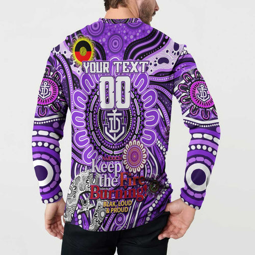 Custom Fremantle Dockers Freo NAIDOC Week 2024 Button Sweatshirt Mascot Football