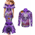Custom Fremantle Dockers Freo NAIDOC Week 2024 Couples Matching Mermaid Dress and Long Sleeve Button Shirt Mascot Football