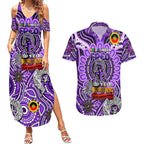 Custom Fremantle Dockers Freo NAIDOC Week 2024 Couples Matching Summer Maxi Dress and Hawaiian Shirt Mascot Football