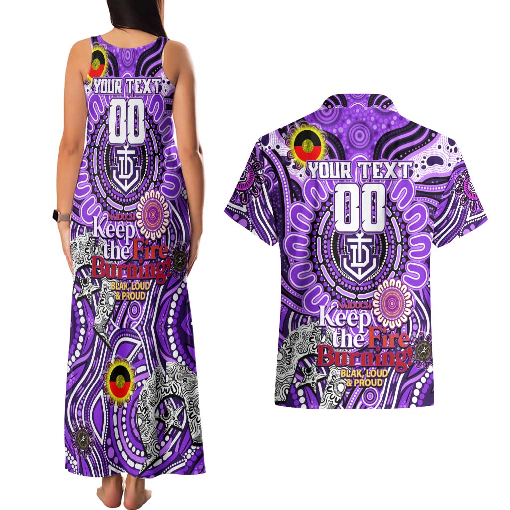 Custom Fremantle Dockers Freo NAIDOC Week 2024 Couples Matching Tank Maxi Dress and Hawaiian Shirt Mascot Football