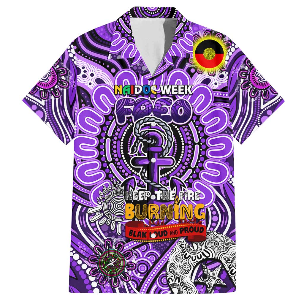 Custom Fremantle Dockers Freo NAIDOC Week 2024 Family Matching Long Sleeve Bodycon Dress and Hawaiian Shirt Mascot Football
