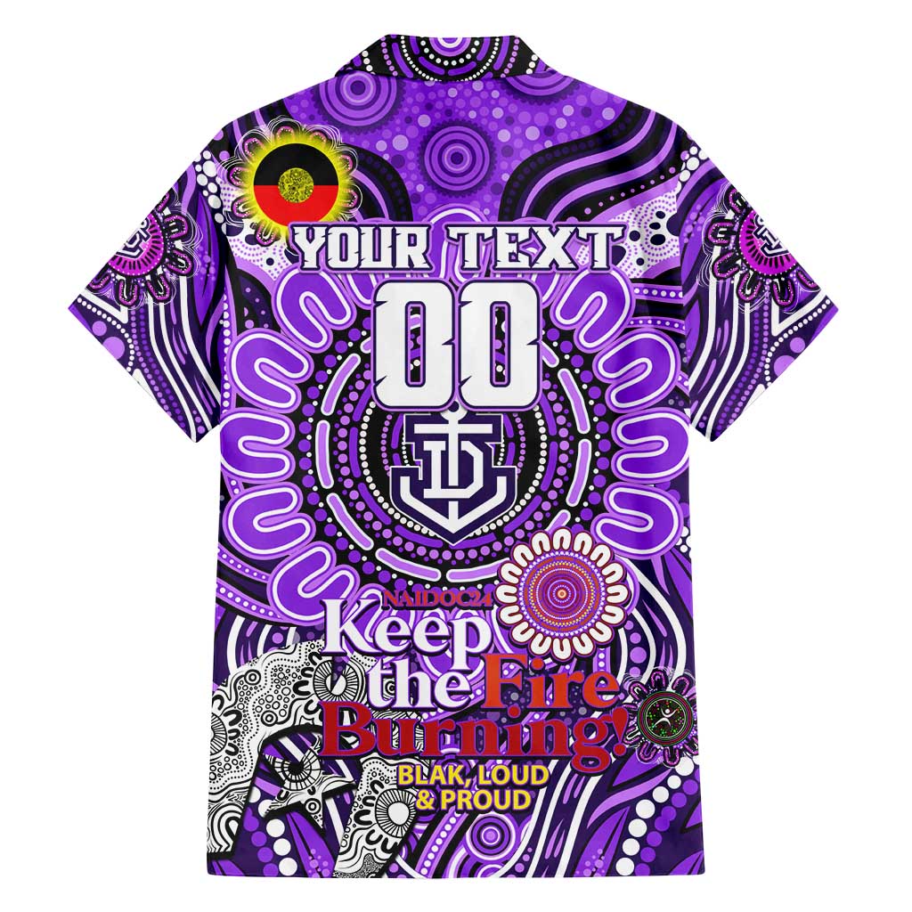 Custom Fremantle Dockers Freo NAIDOC Week 2024 Family Matching Long Sleeve Bodycon Dress and Hawaiian Shirt Mascot Football