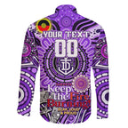 Custom Fremantle Dockers Freo NAIDOC Week 2024 Family Matching Long Sleeve Bodycon Dress and Hawaiian Shirt Mascot Football