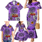 Custom Fremantle Dockers Freo NAIDOC Week 2024 Family Matching Mermaid Dress and Hawaiian Shirt Mascot Football