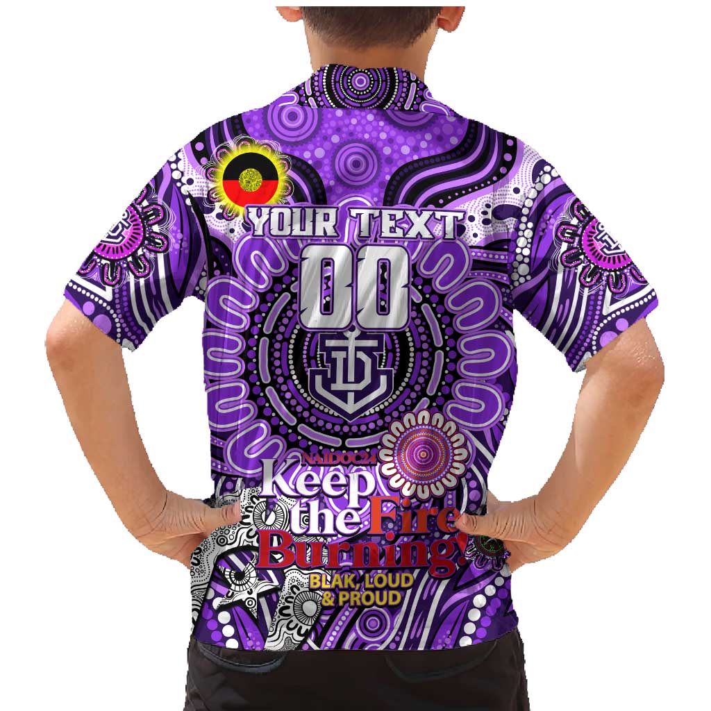 Custom Fremantle Dockers Freo NAIDOC Week 2024 Family Matching Mermaid Dress and Hawaiian Shirt Mascot Football