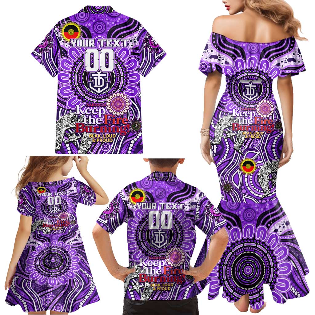 Custom Fremantle Dockers Freo NAIDOC Week 2024 Family Matching Mermaid Dress and Hawaiian Shirt Mascot Football