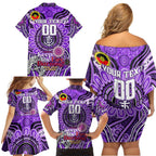 Custom Fremantle Dockers Freo NAIDOC Week 2024 Family Matching Off Shoulder Short Dress and Hawaiian Shirt Mascot Football