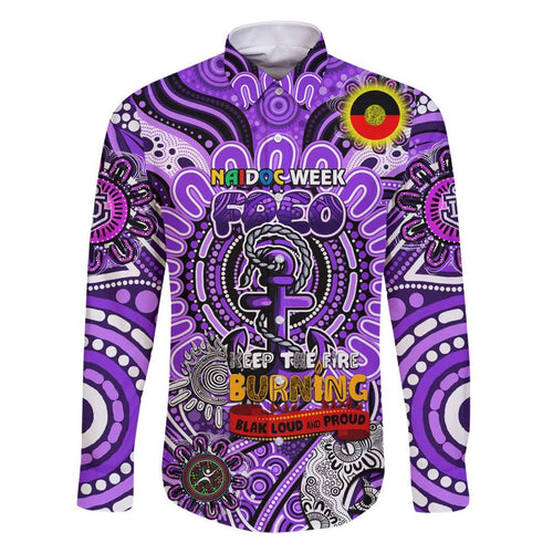 Custom Fremantle Dockers Freo NAIDOC Week 2024 Family Matching Off Shoulder Short Dress and Hawaiian Shirt Mascot Football