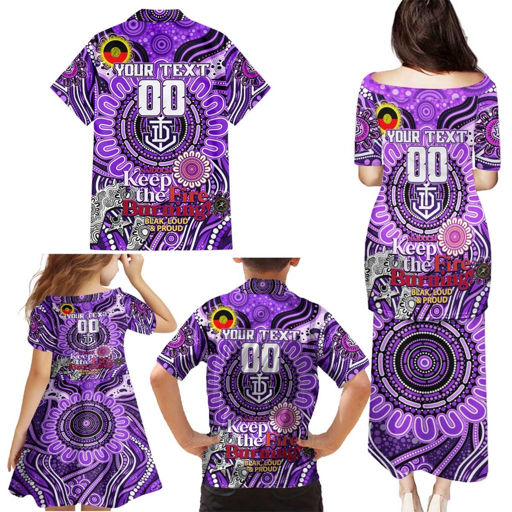 Custom Fremantle Dockers Freo NAIDOC Week 2024 Family Matching Puletasi and Hawaiian Shirt Mascot Football