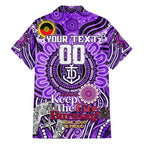 Custom Fremantle Dockers Freo NAIDOC Week 2024 Family Matching Short Sleeve Bodycon Dress and Hawaiian Shirt Mascot Football