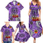 Custom Fremantle Dockers Freo NAIDOC Week 2024 Family Matching Summer Maxi Dress and Hawaiian Shirt Mascot Football