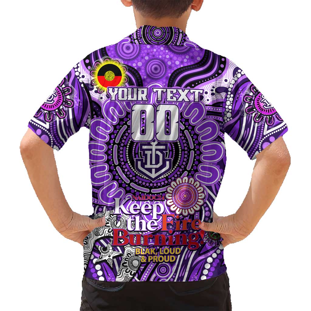 Custom Fremantle Dockers Freo NAIDOC Week 2024 Family Matching Summer Maxi Dress and Hawaiian Shirt Mascot Football