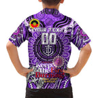 Custom Fremantle Dockers Freo NAIDOC Week 2024 Family Matching Summer Maxi Dress and Hawaiian Shirt Mascot Football