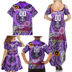 Custom Fremantle Dockers Freo NAIDOC Week 2024 Family Matching Summer Maxi Dress and Hawaiian Shirt Mascot Football