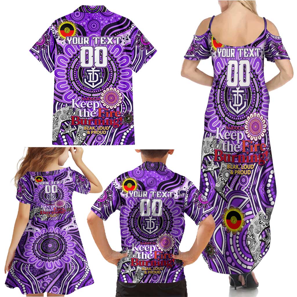 Custom Fremantle Dockers Freo NAIDOC Week 2024 Family Matching Summer Maxi Dress and Hawaiian Shirt Mascot Football