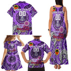Custom Fremantle Dockers Freo NAIDOC Week 2024 Family Matching Tank Maxi Dress and Hawaiian Shirt Mascot Football