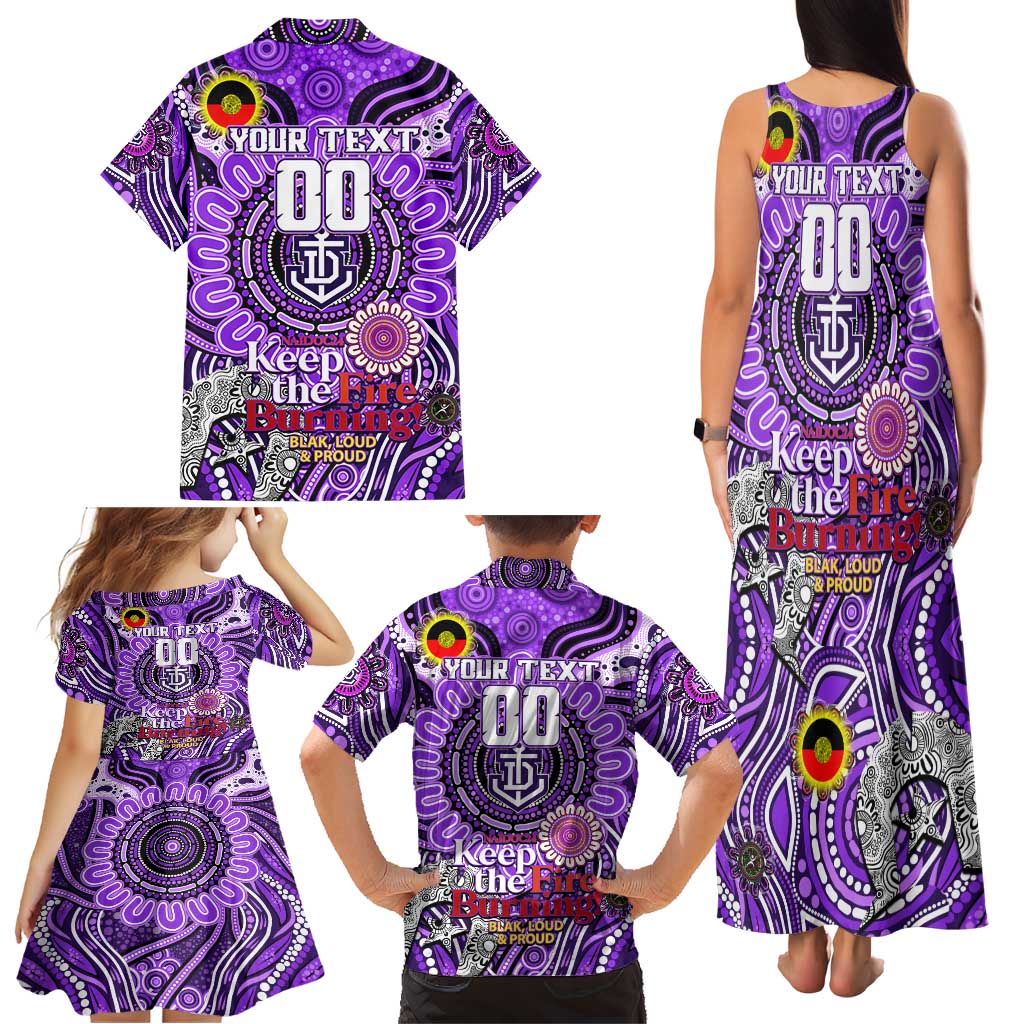 Custom Fremantle Dockers Freo NAIDOC Week 2024 Family Matching Tank Maxi Dress and Hawaiian Shirt Mascot Football