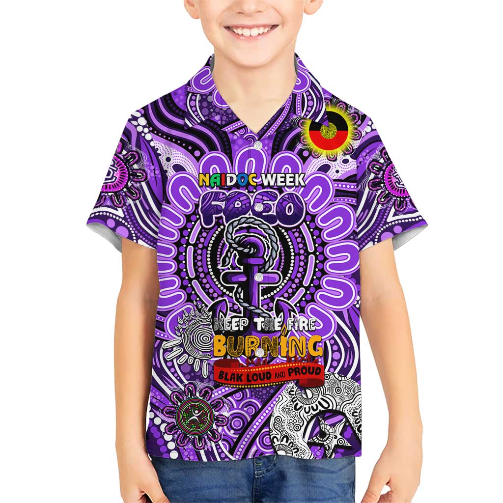 Custom Fremantle Dockers Freo NAIDOC Week 2024 Kid Hawaiian Shirt Mascot Football
