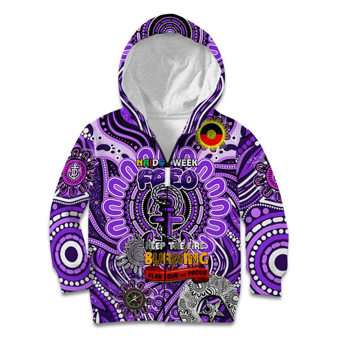 Custom Fremantle Dockers Freo NAIDOC Week 2024 Kid Hoodie Mascot Football