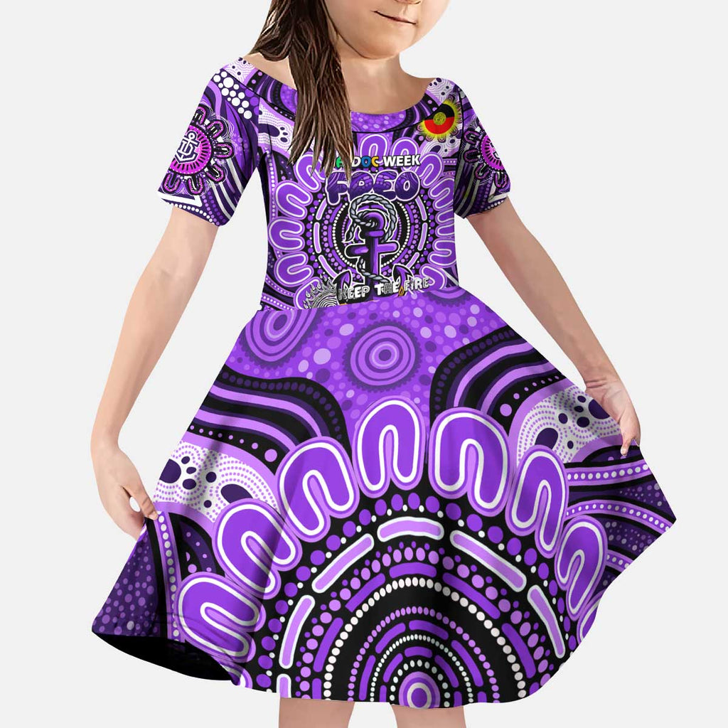 Custom Fremantle Dockers Freo NAIDOC Week 2024 Kid Short Sleeve Dress Mascot Football