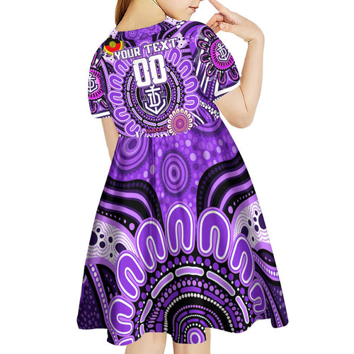 Custom Fremantle Dockers Freo NAIDOC Week 2024 Kid Short Sleeve Dress Mascot Football