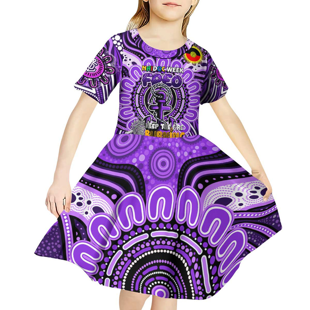 Custom Fremantle Dockers Freo NAIDOC Week 2024 Kid Short Sleeve Dress Mascot Football