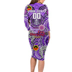 Custom Fremantle Dockers Freo NAIDOC Week 2024 Long Sleeve Bodycon Dress Mascot Football