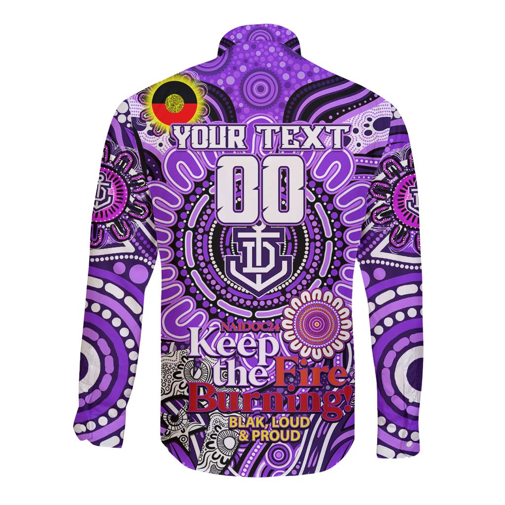 Custom Fremantle Dockers Freo NAIDOC Week 2024 Long Sleeve Button Shirt Mascot Football