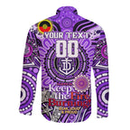 Custom Fremantle Dockers Freo NAIDOC Week 2024 Long Sleeve Button Shirt Mascot Football