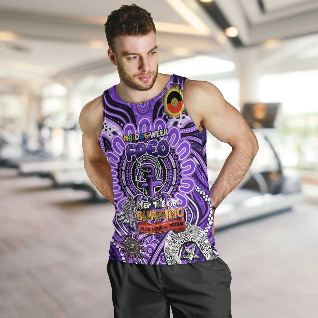 Custom Fremantle Dockers Freo NAIDOC Week 2024 Men Tank Top Mascot Football
