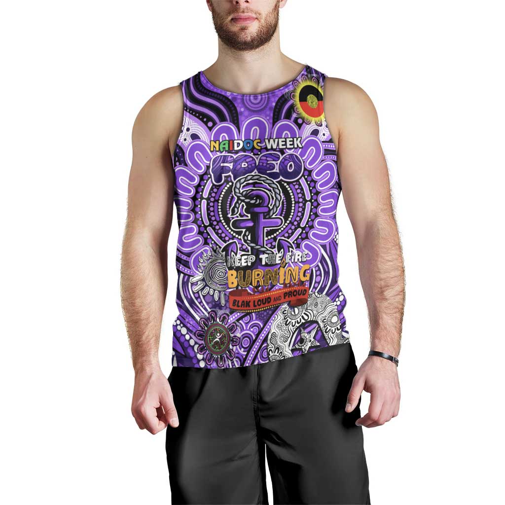 Custom Fremantle Dockers Freo NAIDOC Week 2024 Men Tank Top Mascot Football