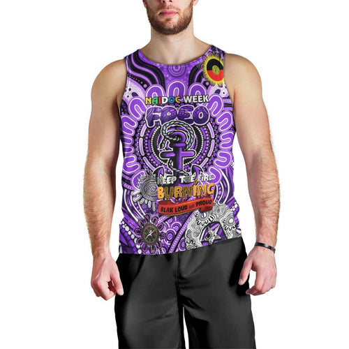 Custom Fremantle Dockers Freo NAIDOC Week 2024 Men Tank Top Mascot Football