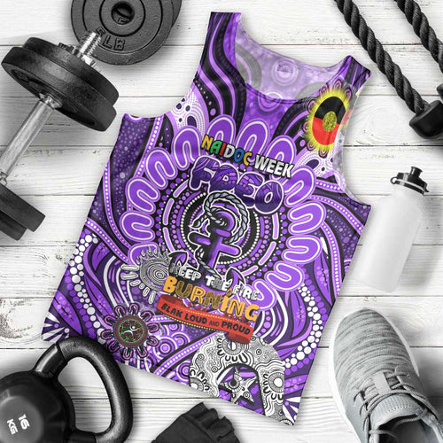 Custom Fremantle Dockers Freo NAIDOC Week 2024 Men Tank Top Mascot Football
