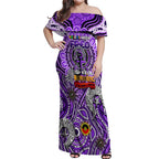 Custom Fremantle Dockers Freo NAIDOC Week 2024 Off Shoulder Maxi Dress Mascot Football